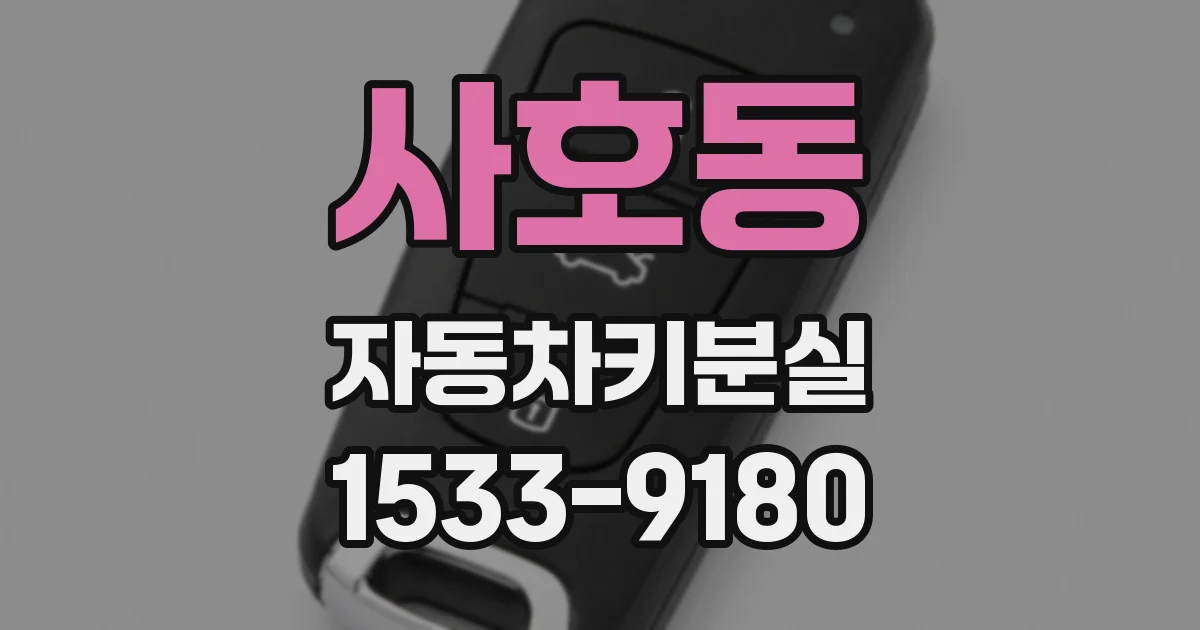 사호동 자동차키분실