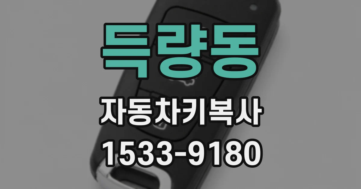 득량동 자동차키복사
