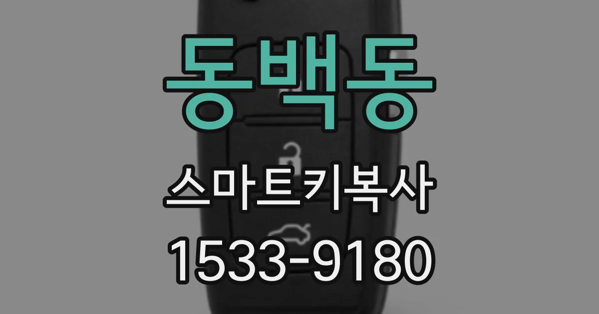 동백동 스마트키복사