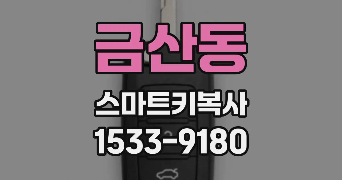금산동 스마트키복사