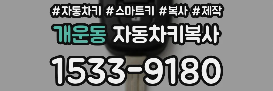 개운동 자동차키복사