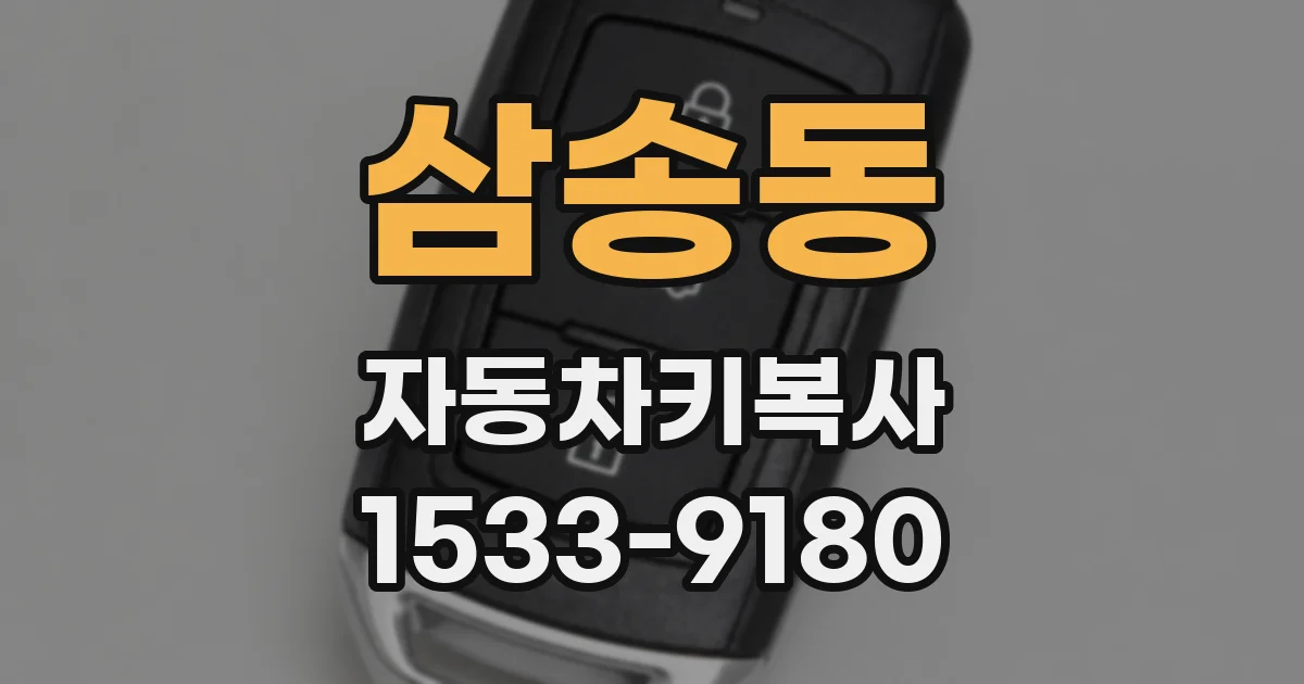 삼송동 자동차키복사