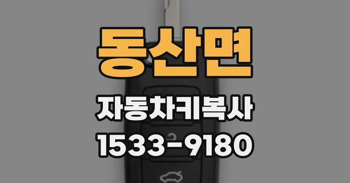 동산면 자동차키복사