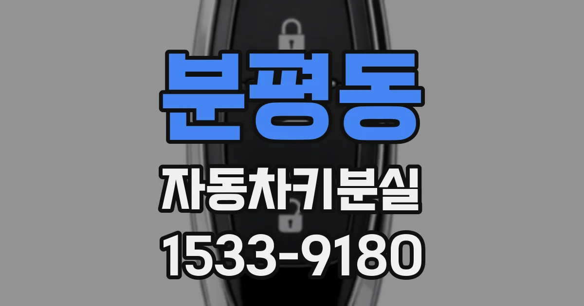 분평동 자동차키분실
