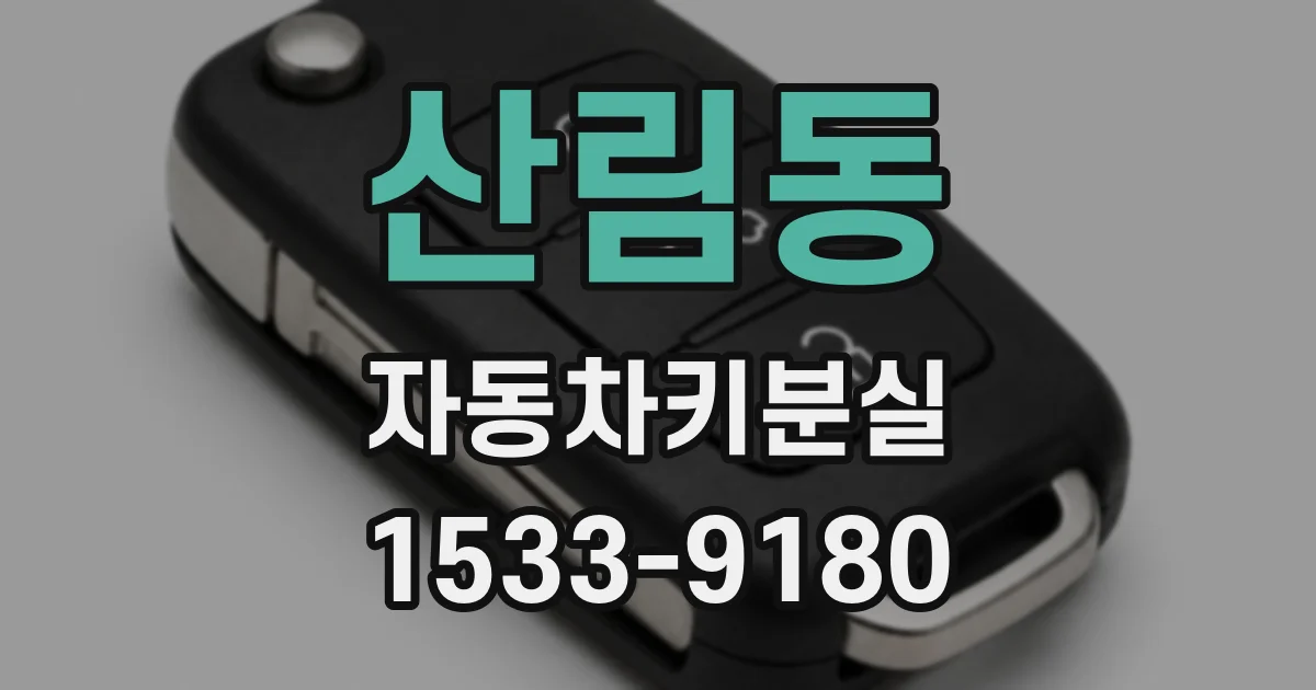 산림동 자동차키분실