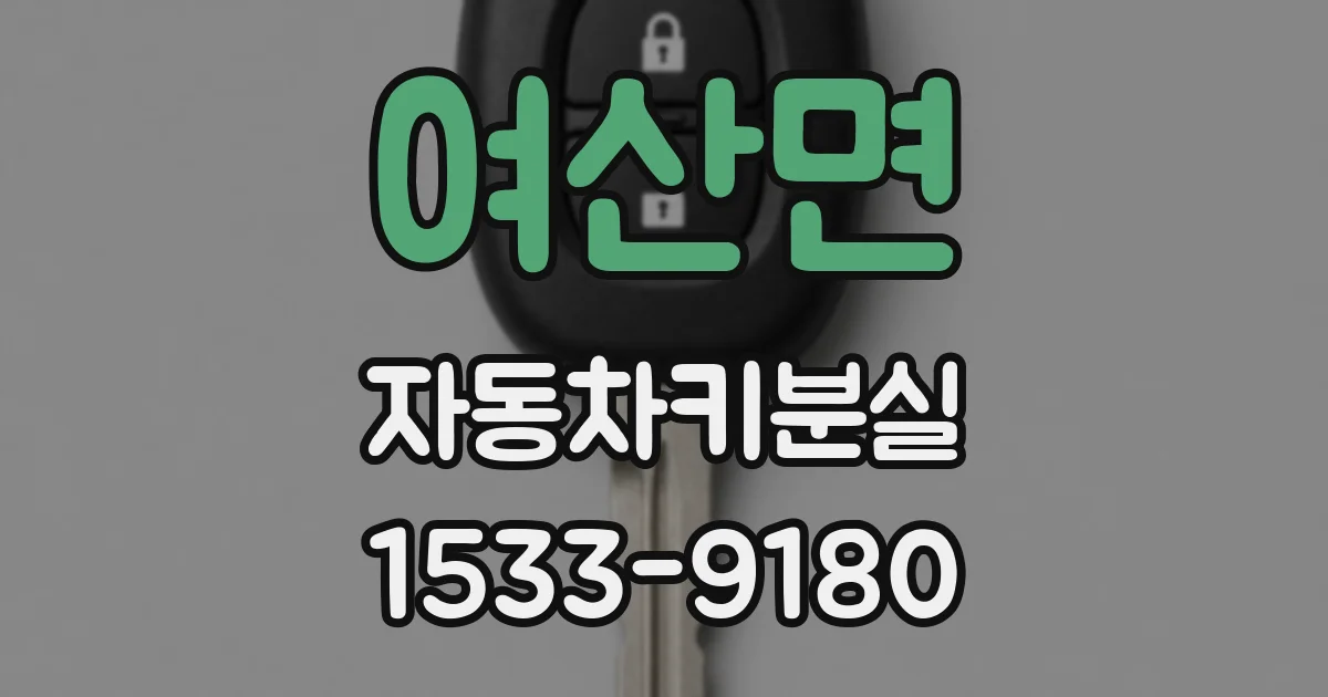 여산면 자동차키분실