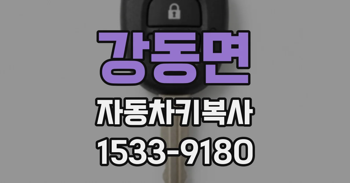 강동면 자동차키복사