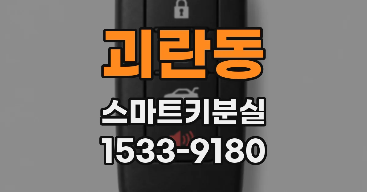 괴란동 스마트키분실