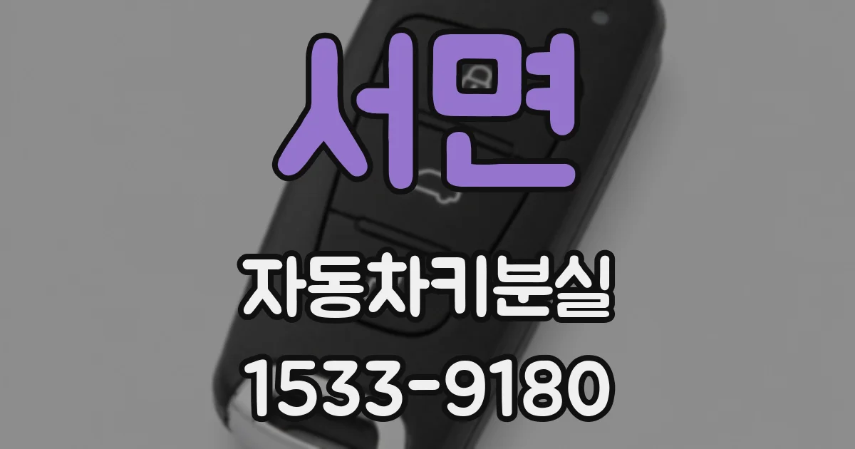 서면 자동차키분실