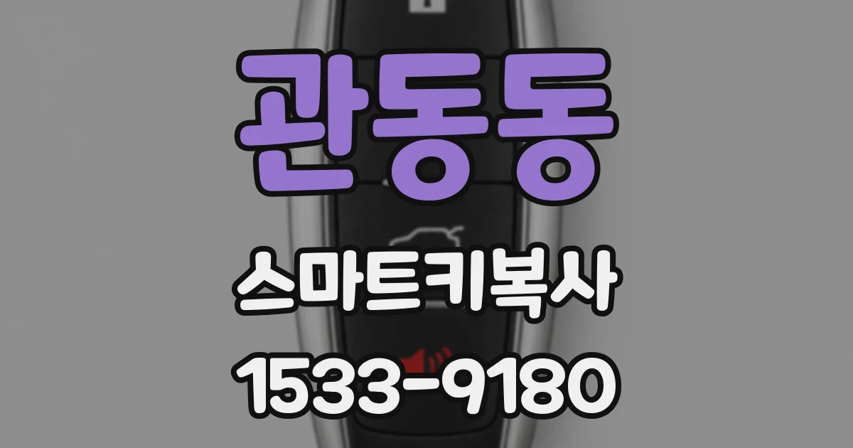 관동동 스마트키복사
