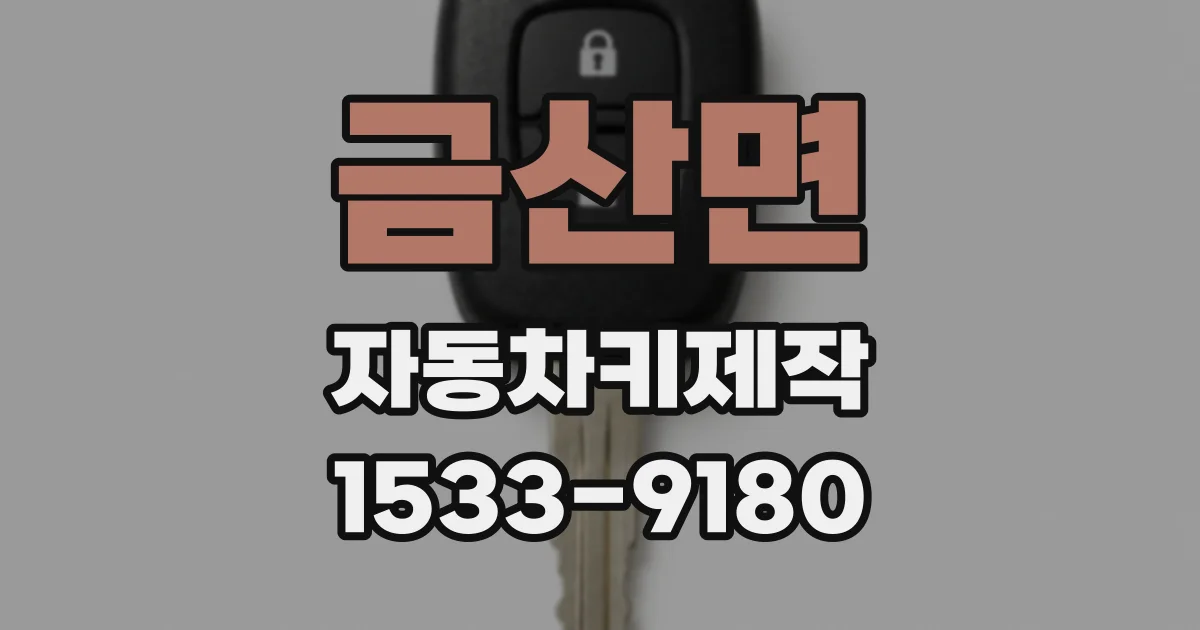 금산면 자동차키제작