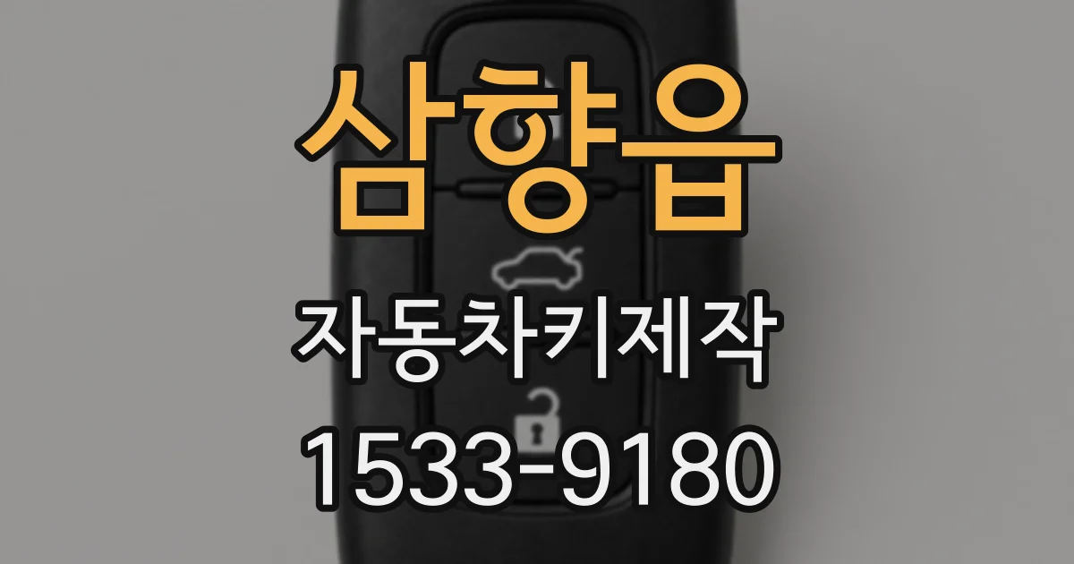 삼향읍 자동차키제작