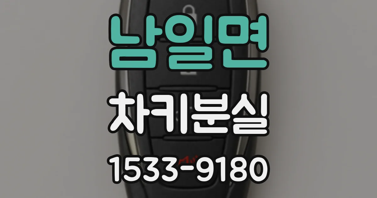 남일면 차키분실