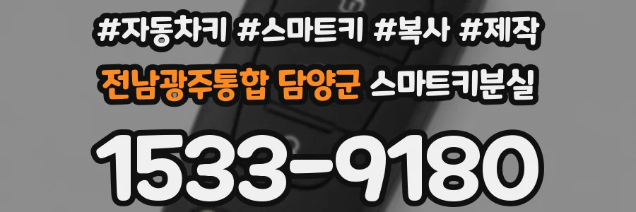 전남광주통합 담양군 스마트키분실