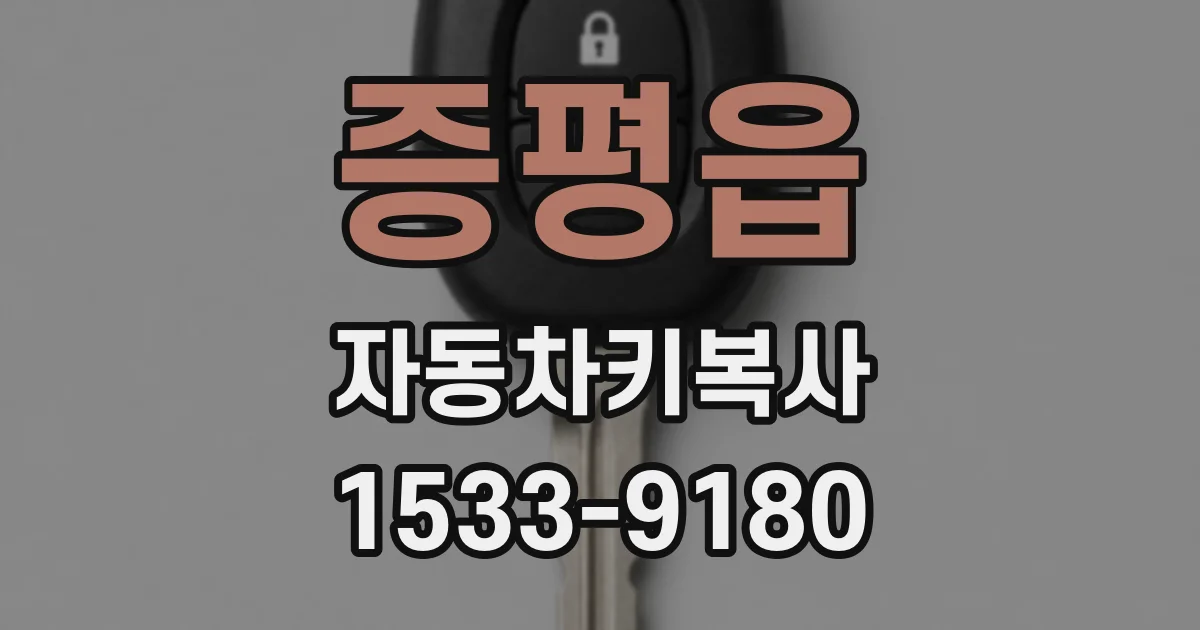 증평읍 자동차키복사