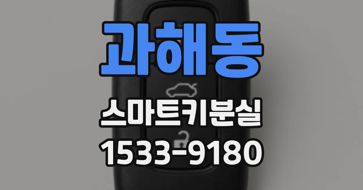 과해동 스마트키분실