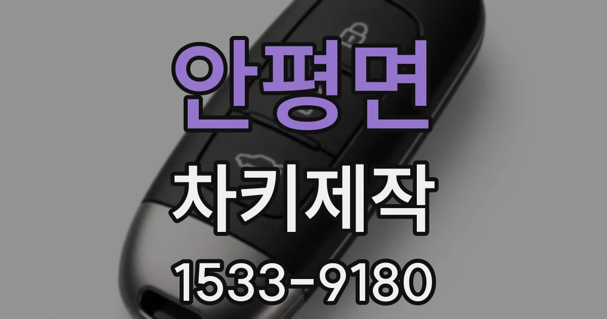 안평면 차키제작