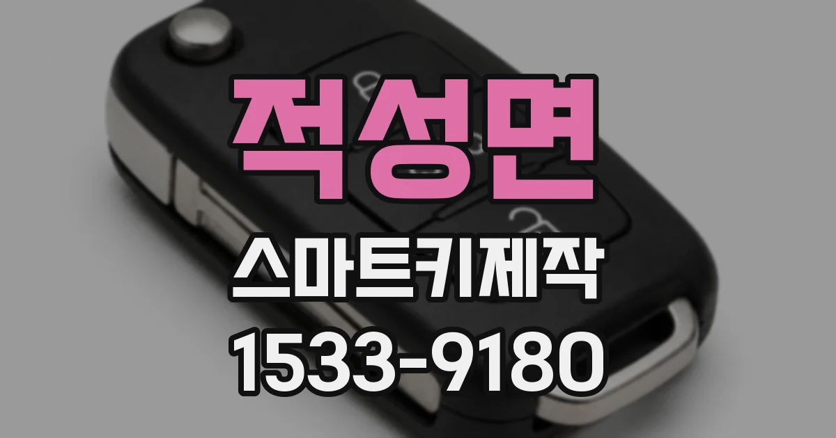 적성면 스마트키제작