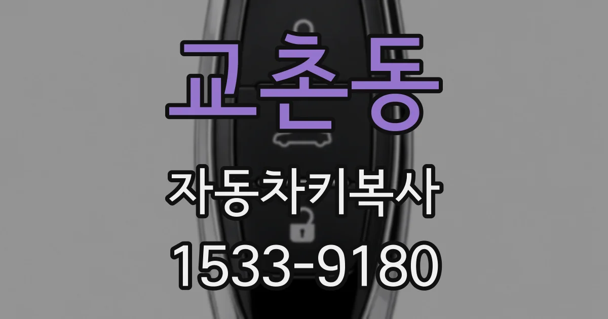 교촌동 자동차키복사