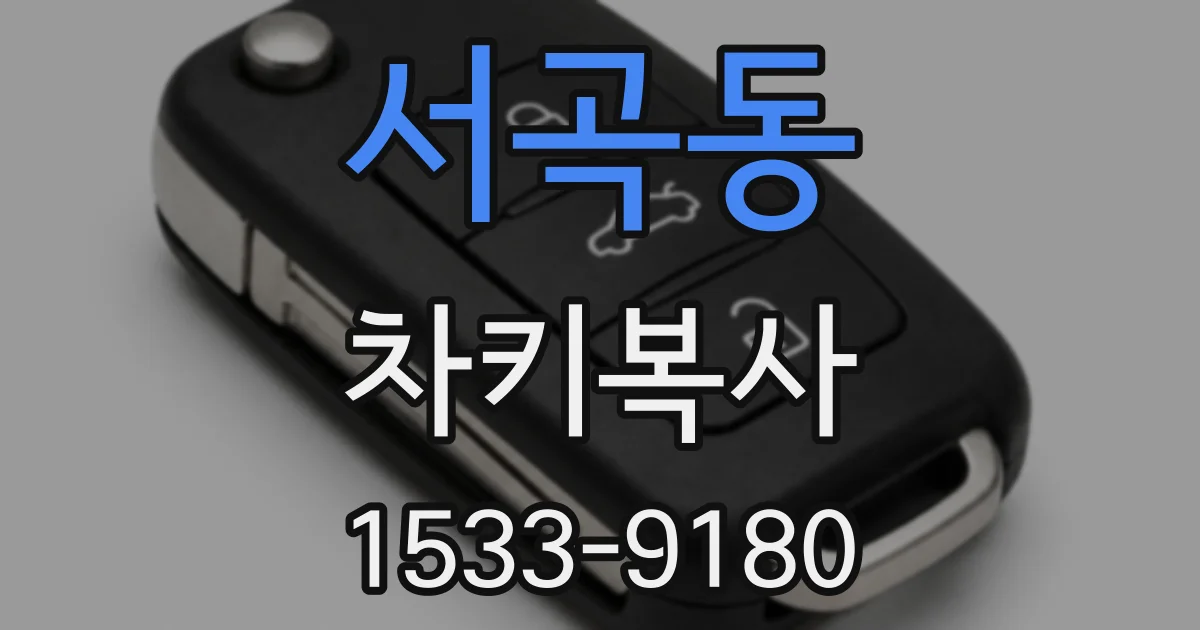 서곡동 차키복사