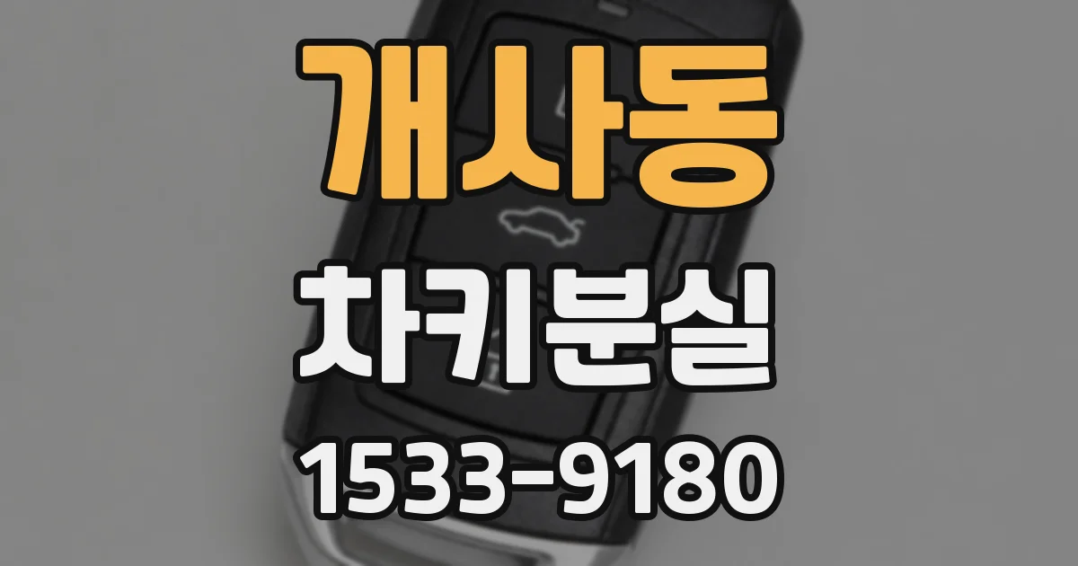 개사동 차키분실