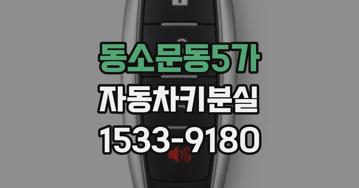 동소문동5가 자동차키분실