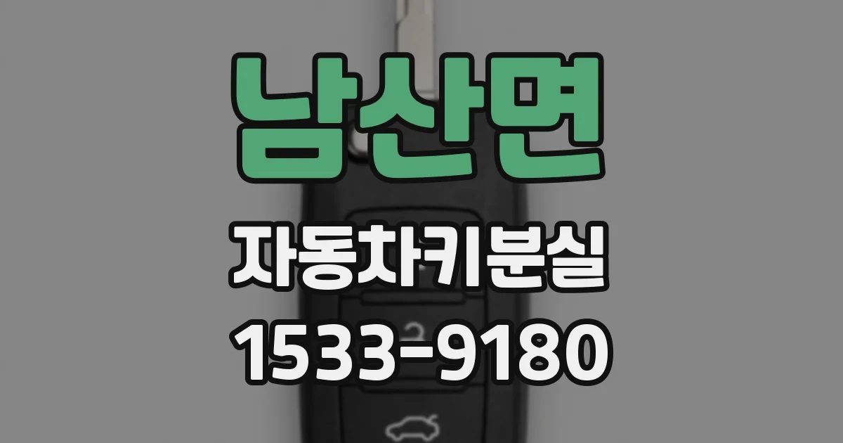 남산면 자동차키분실
