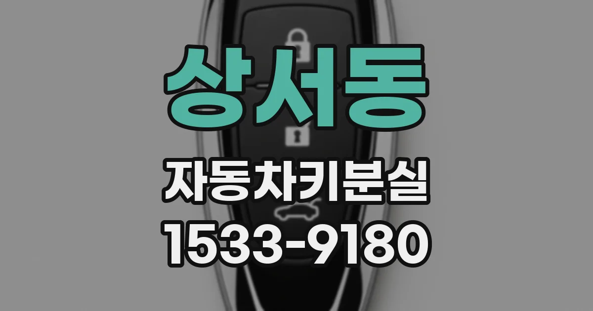 상서동 자동차키분실