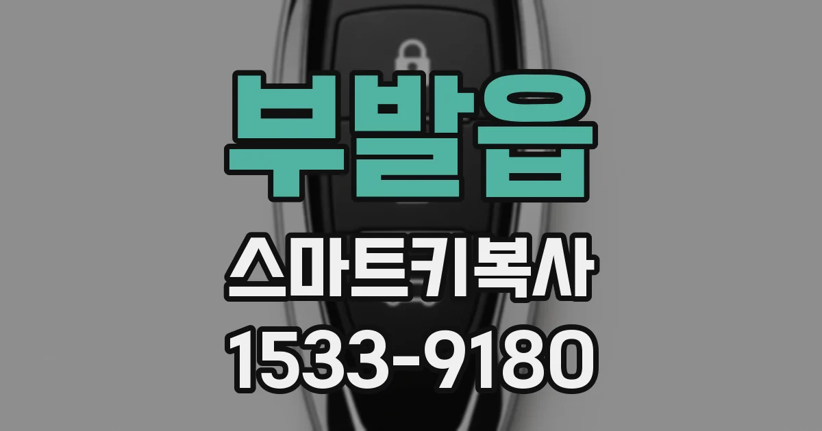 부발읍 스마트키복사