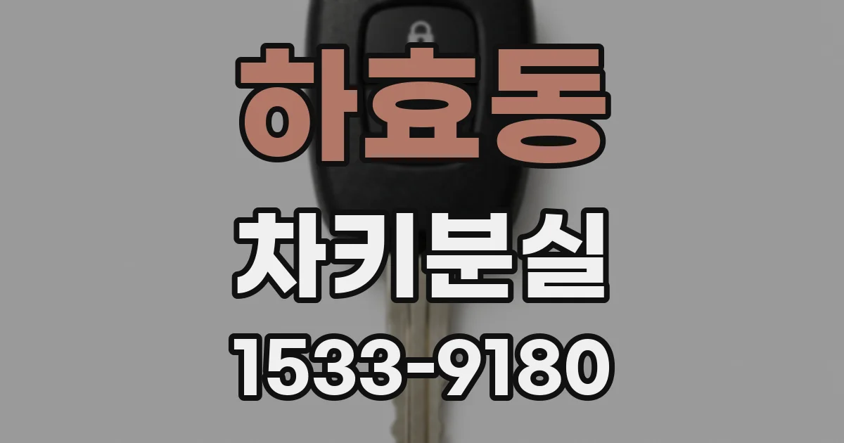하효동 차키분실
