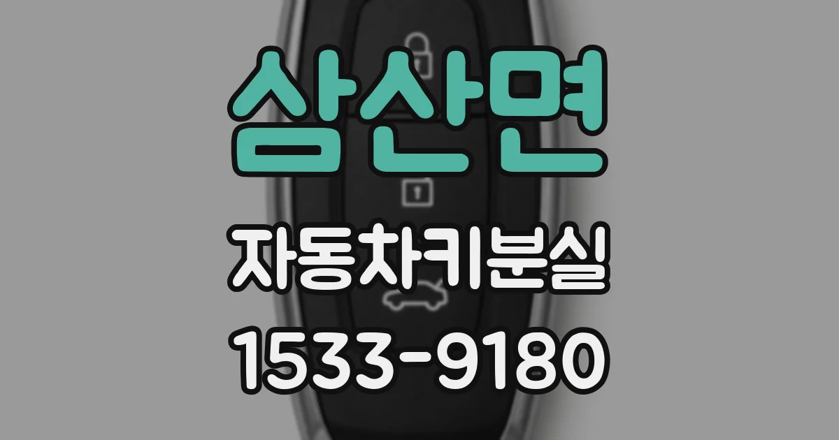 삼산면 자동차키분실