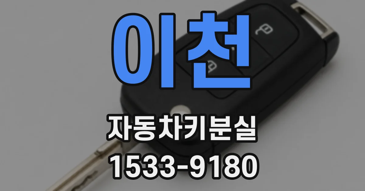 이천 자동차키분실