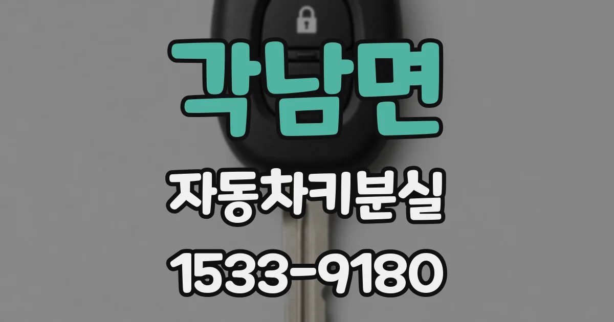 각남면 자동차키분실