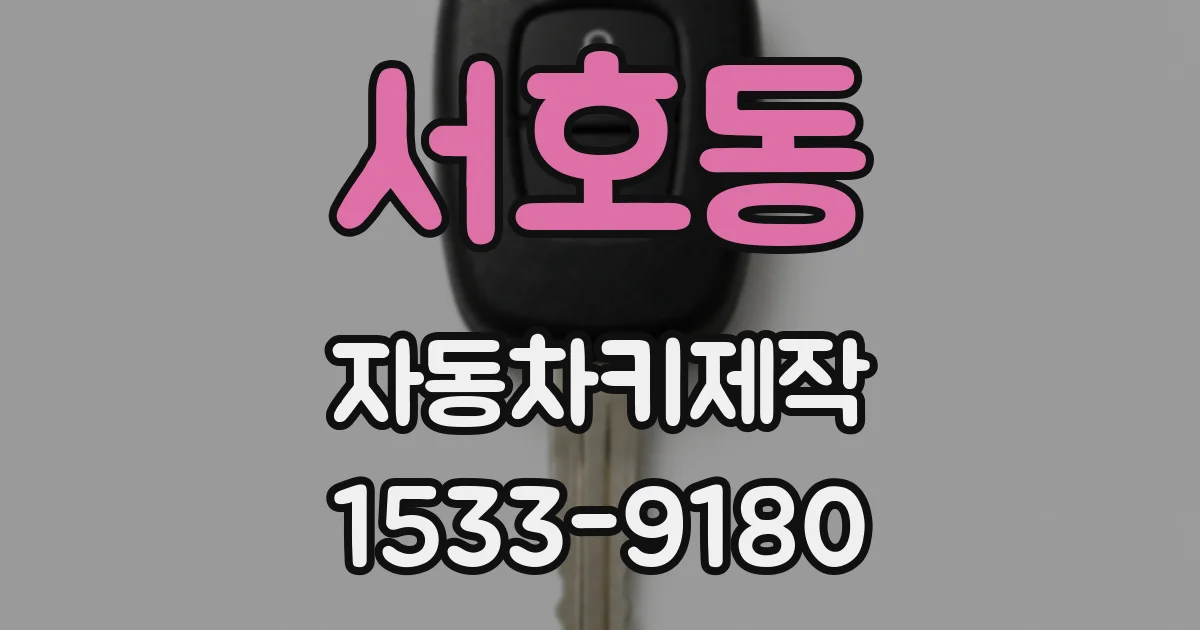 서호동 자동차키제작
