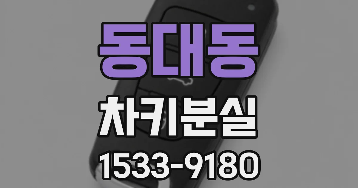 동대동 차키분실