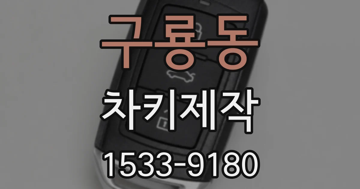 구룡동 차키제작