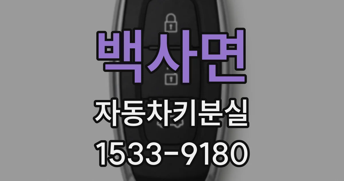 백사면 자동차키분실