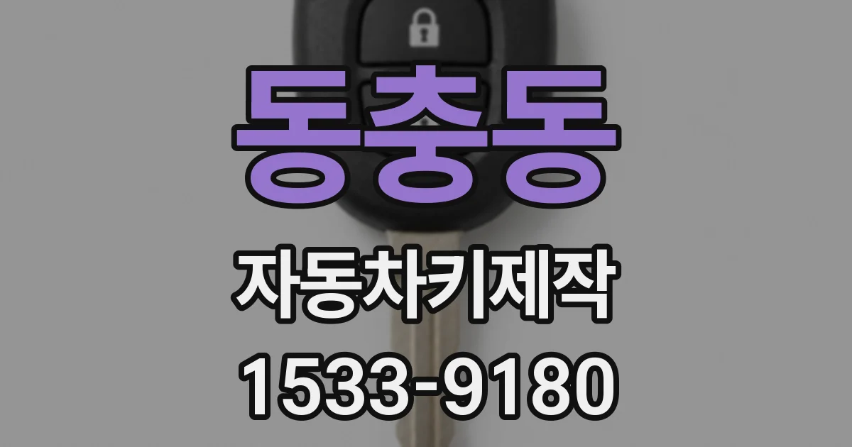 동충동 자동차키제작