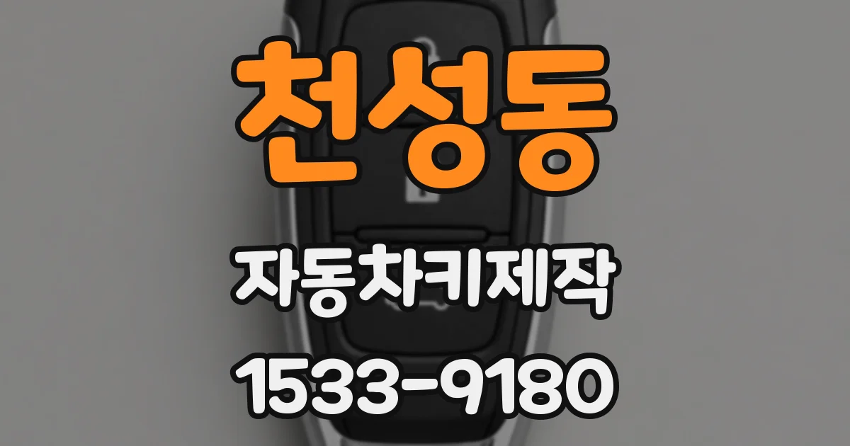 천성동 자동차키제작