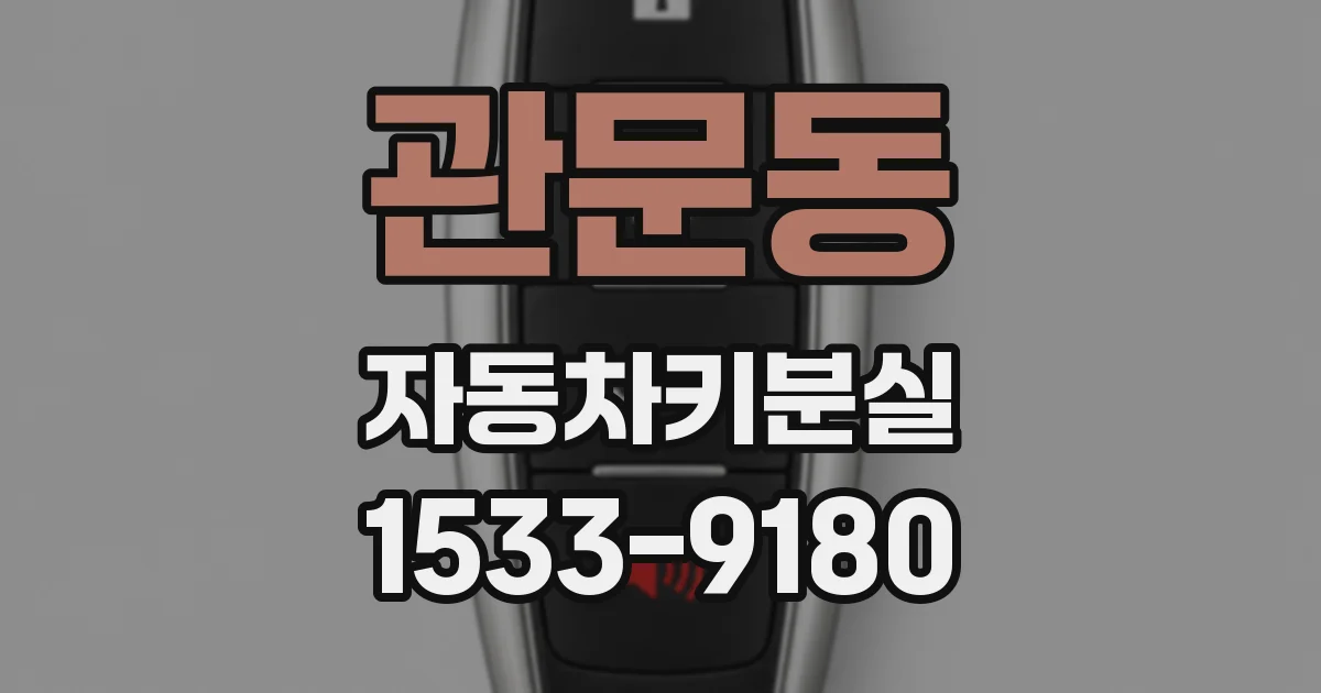 관문동 자동차키분실