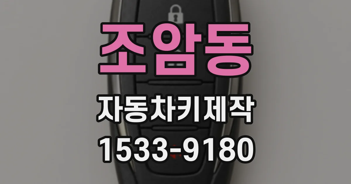 조암동 자동차키제작