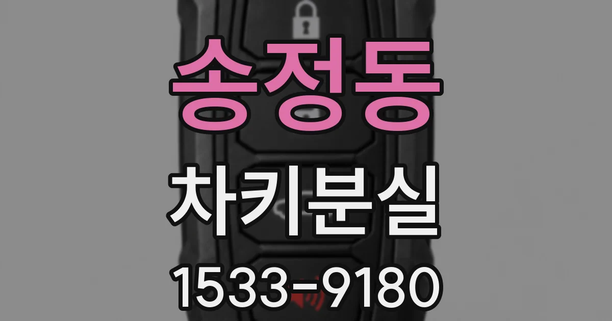 송정동 차키분실