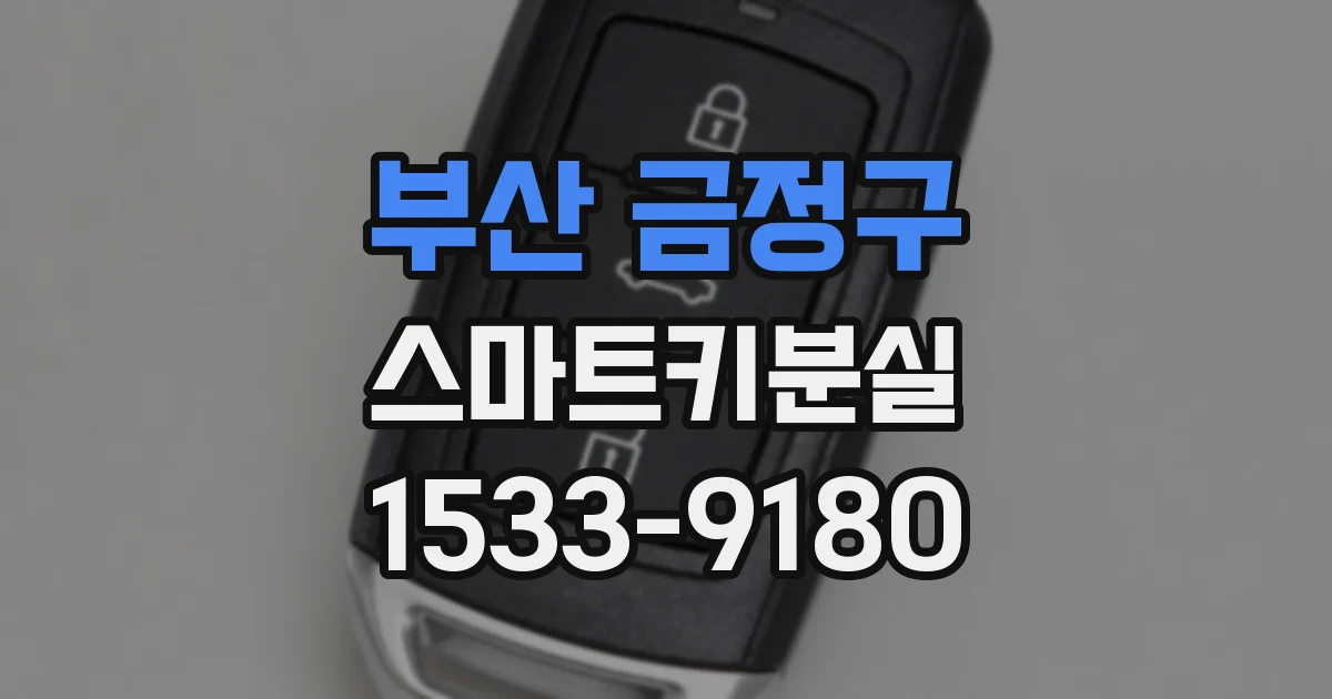 부산 금정구 스마트키분실