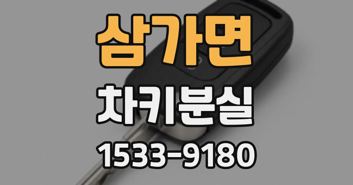 삼가면 차키분실