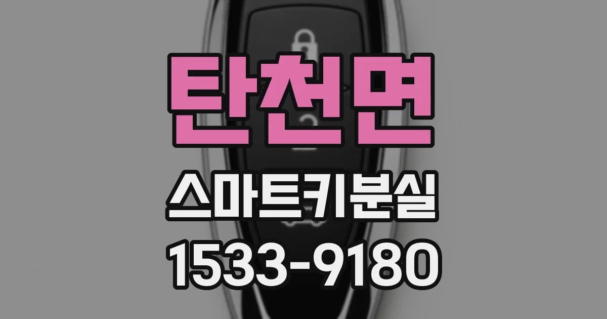 탄천면 스마트키분실