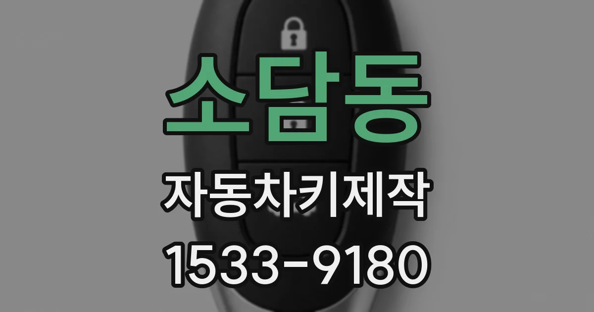 소담동 자동차키제작