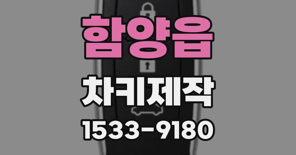 함양읍 차키제작