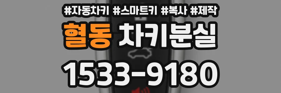 혈동 차키분실