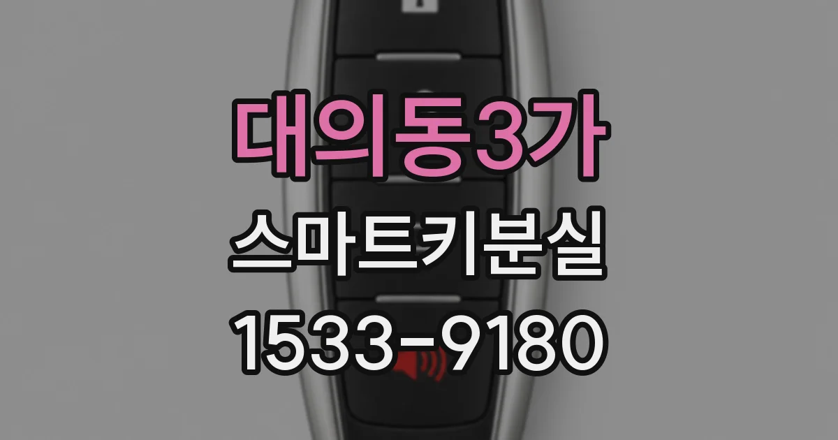대의동3가 스마트키분실