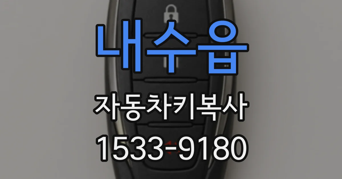내수읍 자동차키복사